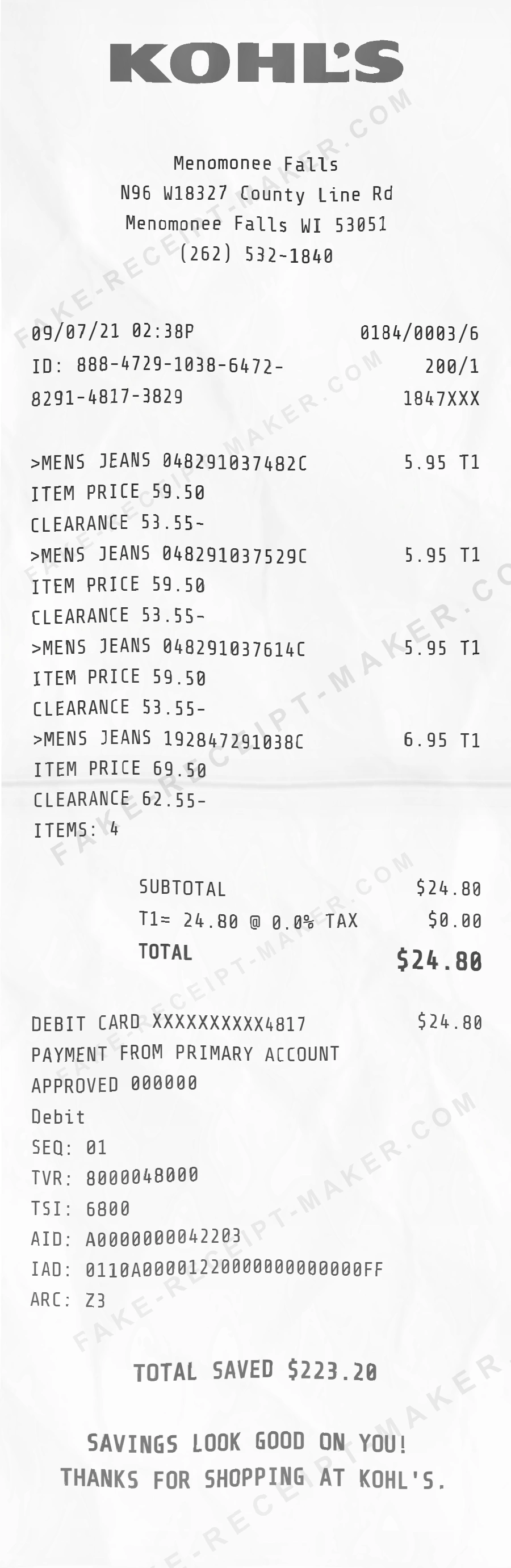 Make Kohl's Receipt Online