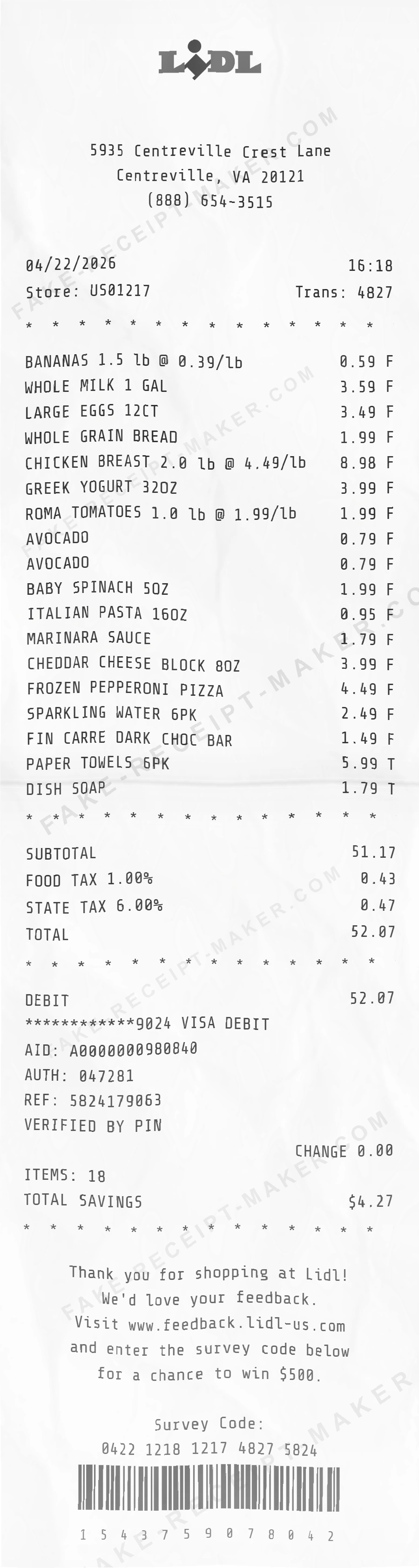Make LIDL Receipt Online